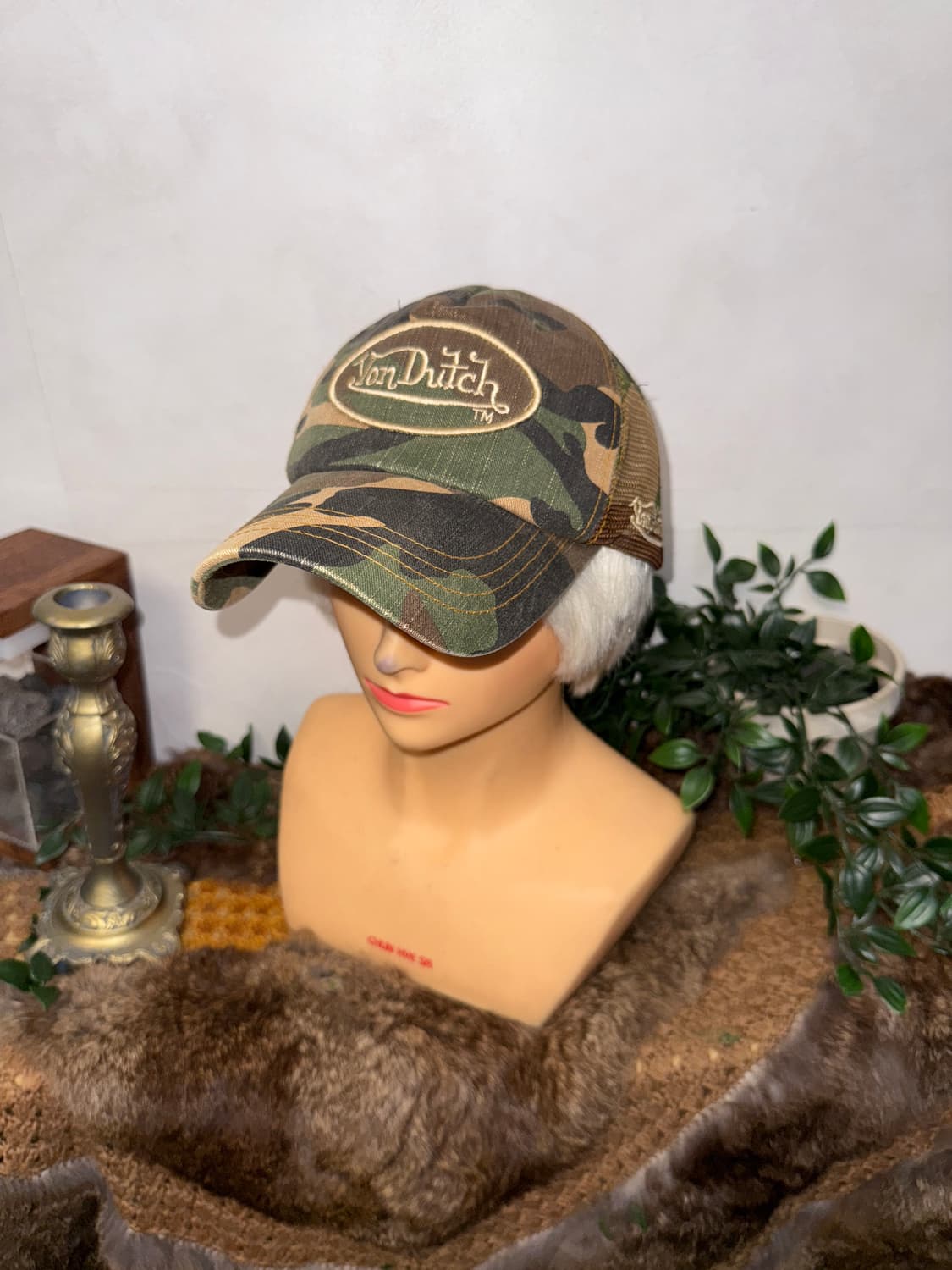 Von Dutch khaki camouflage mesh ball cap 상품이미지1