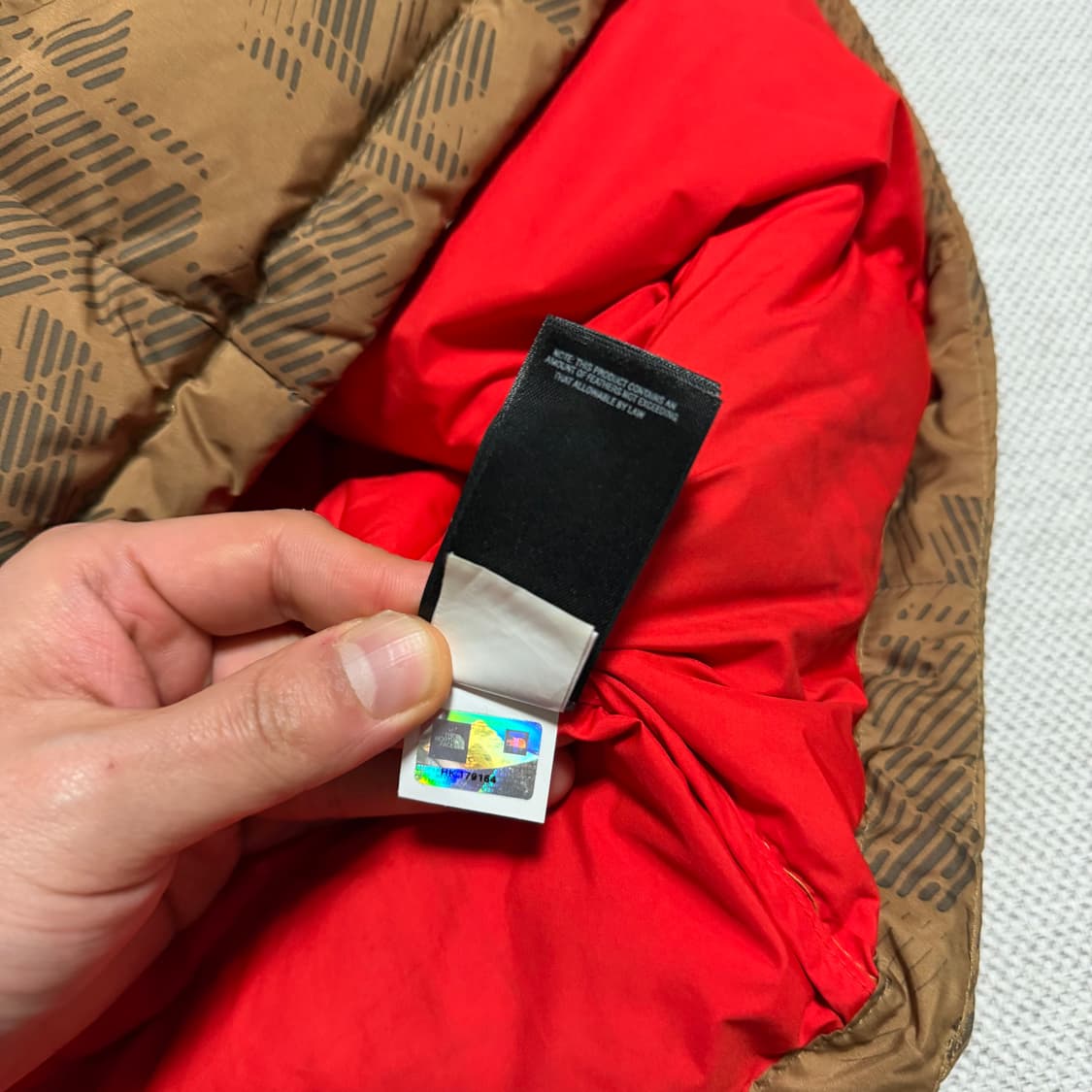 노스페이스 700 브라운 패턴 패딩 조끼 상품이미지6