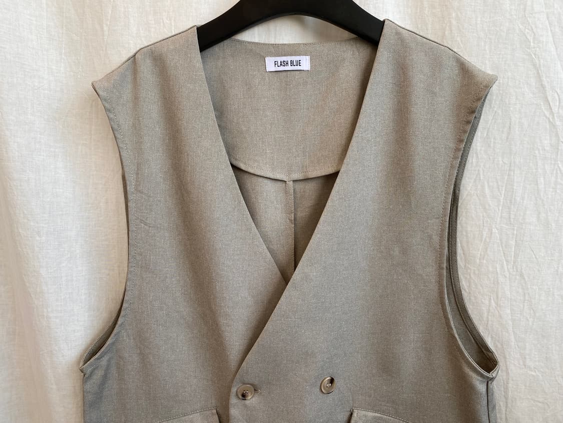 라이트그레이 오버핏 베스트자켓(F) 상품이미지5