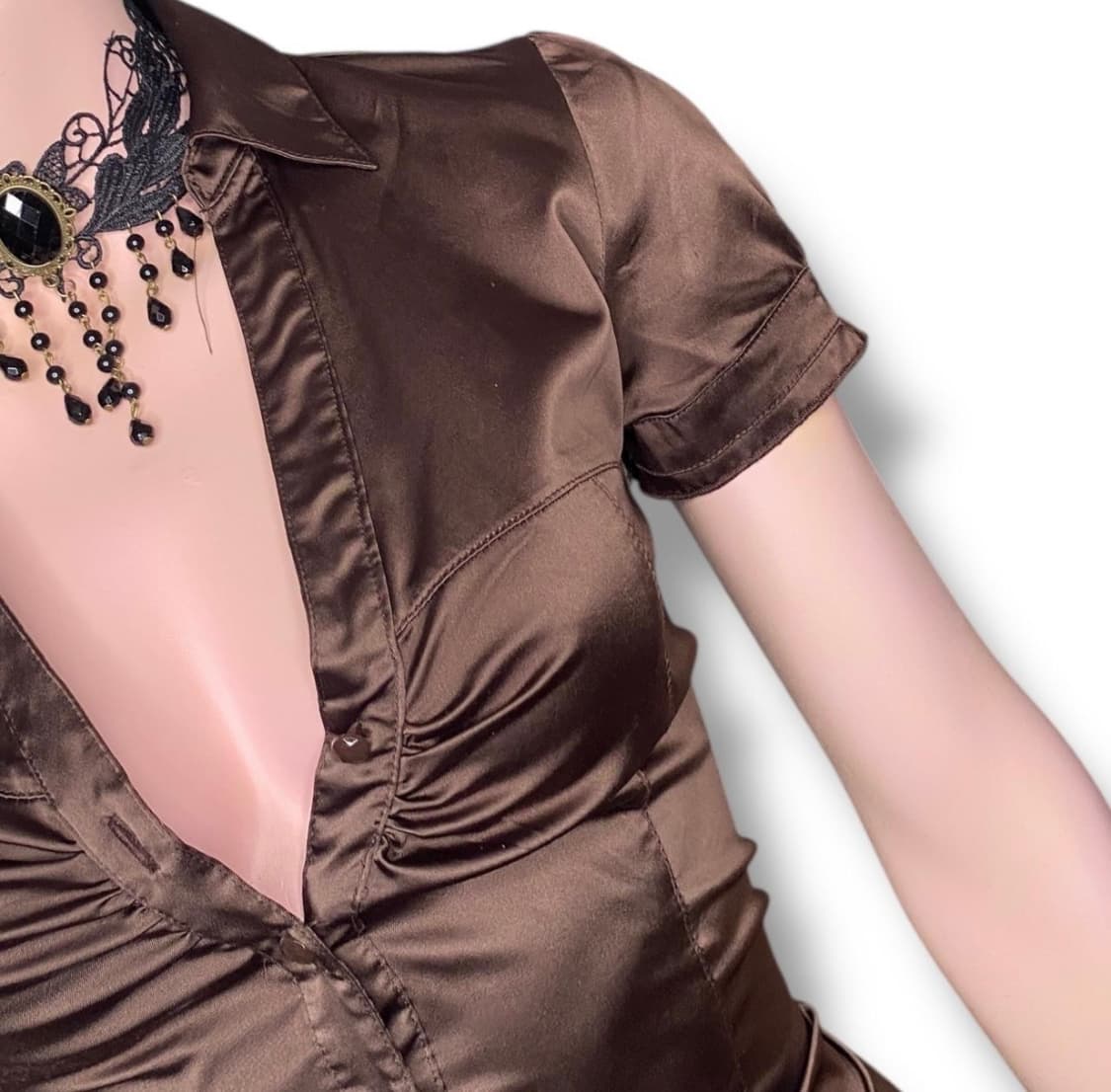 빈티지 고딕 반팔 블라우스 상품이미지5