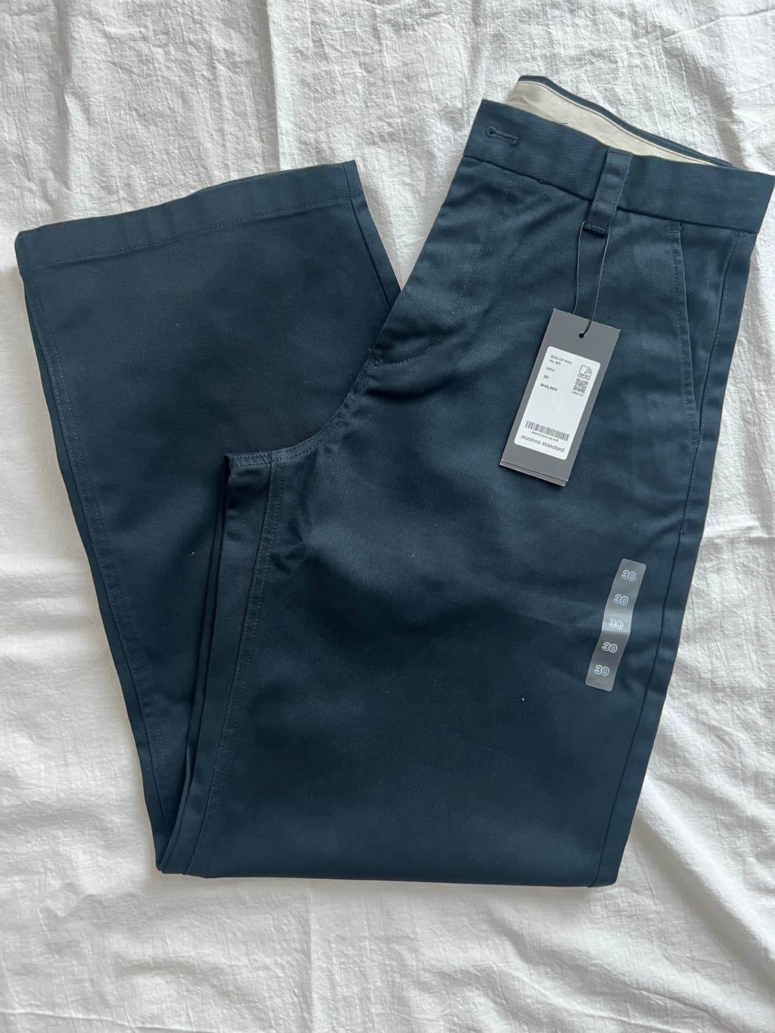 무탠다드/솔리드CP 커브드치노 네이비/30 상품이미지2