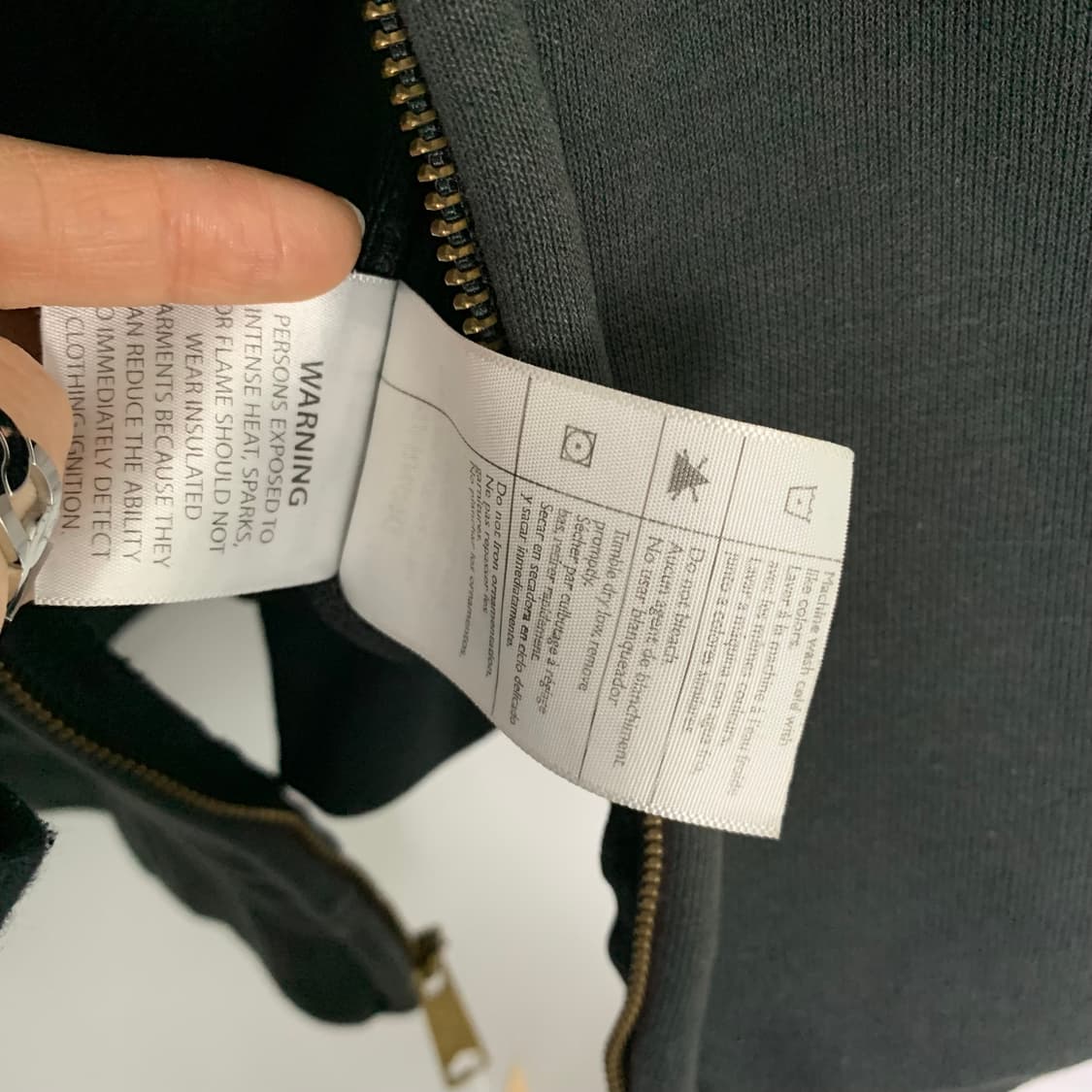 칼하트 차콜 베이직 후드집업 빈티지 남성 S 남녀공용 상품이미지9