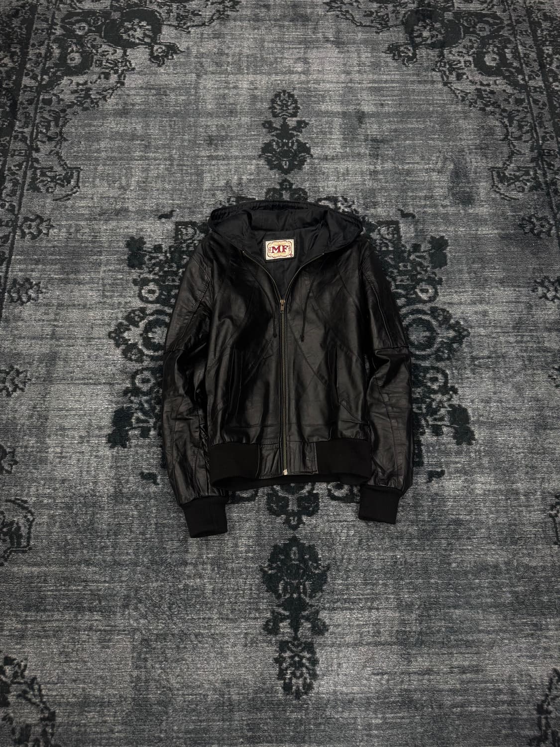 90s Mf clothing cow skin hood jacket 상품이미지1