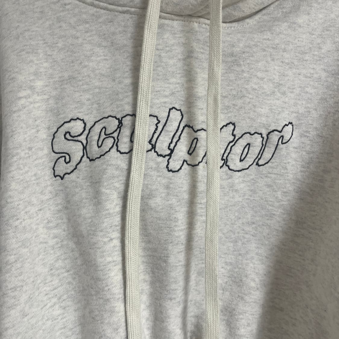 스컬프터 크롭후디 오트밀 상품이미지2