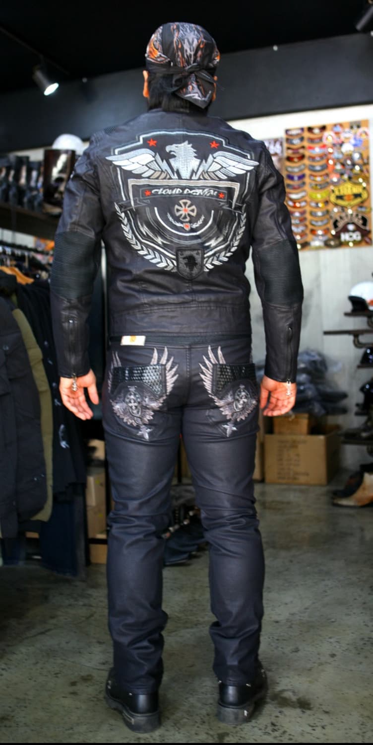 워싱자수 포켓 스티치 블랙 코팅진   상품이미지3