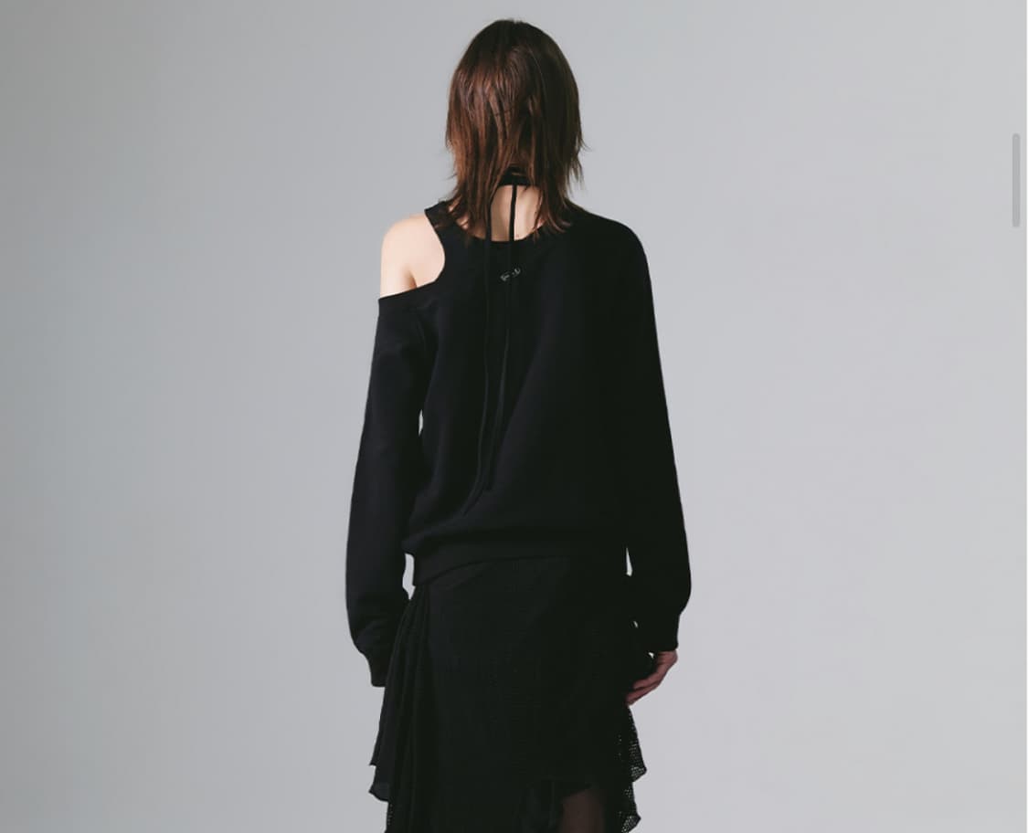 나체 슬릿 레이어드 스웻 셔츠 상품이미지2