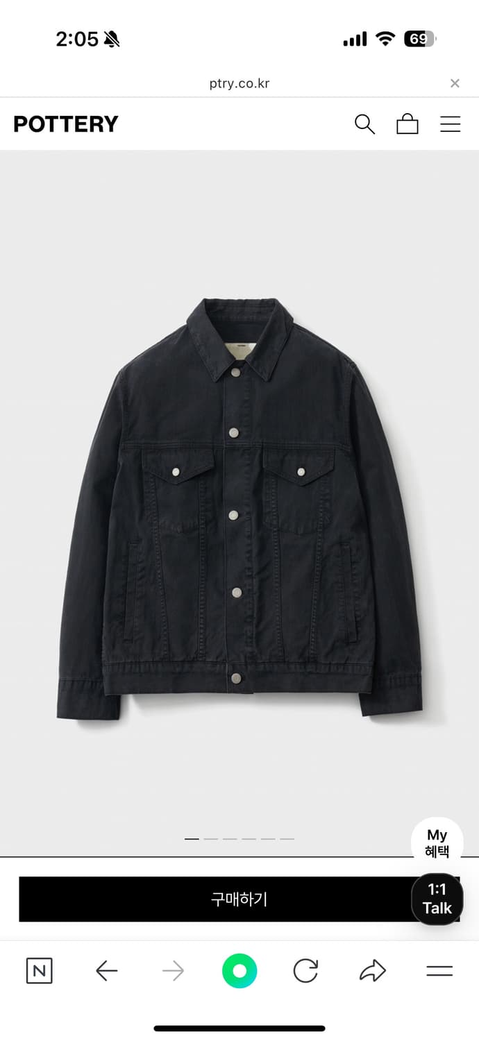 포터리 데님 트러커 자켓 타입 3 워시드 블랙 3사이즈  상품이미지1