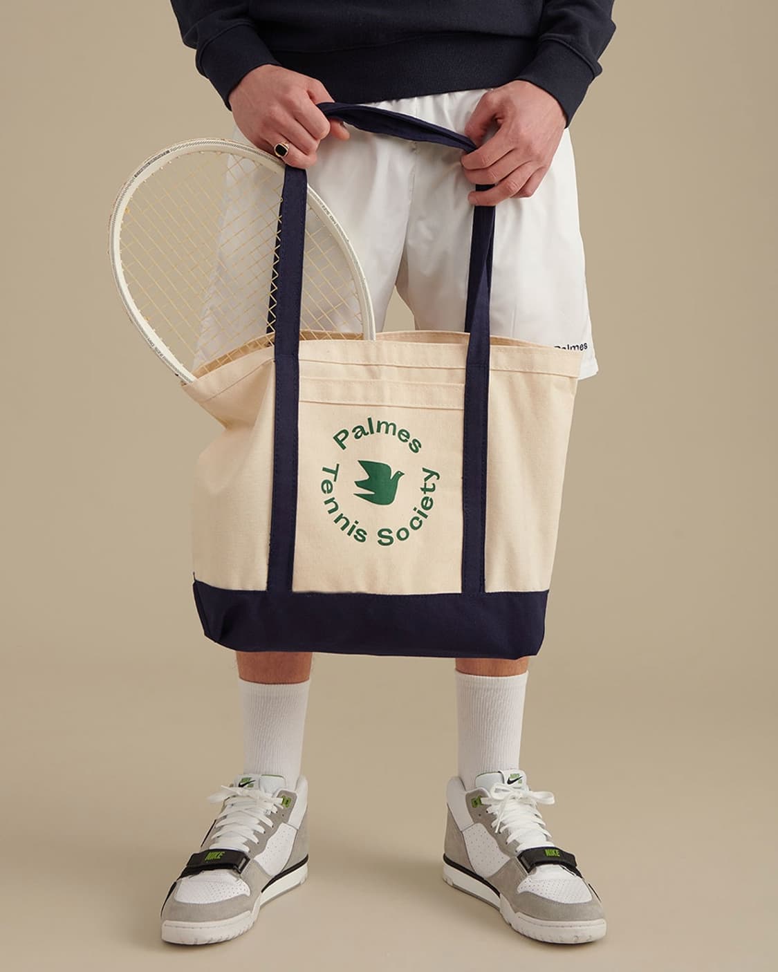 팜즈 PALMES 소사이어티 토트백 미디넘 네이비 에코백 상품이미지1