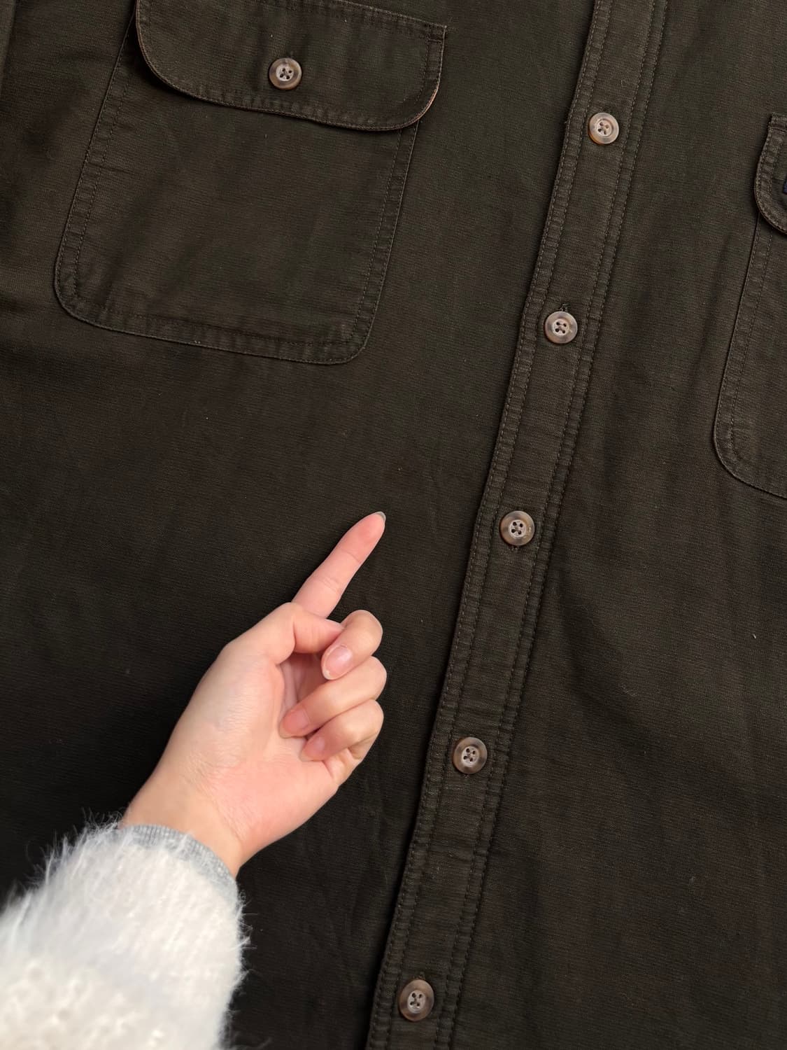 Dickies 딕키즈 브라운 오버사이즈 포켓 워크 셔츠 상품이미지9