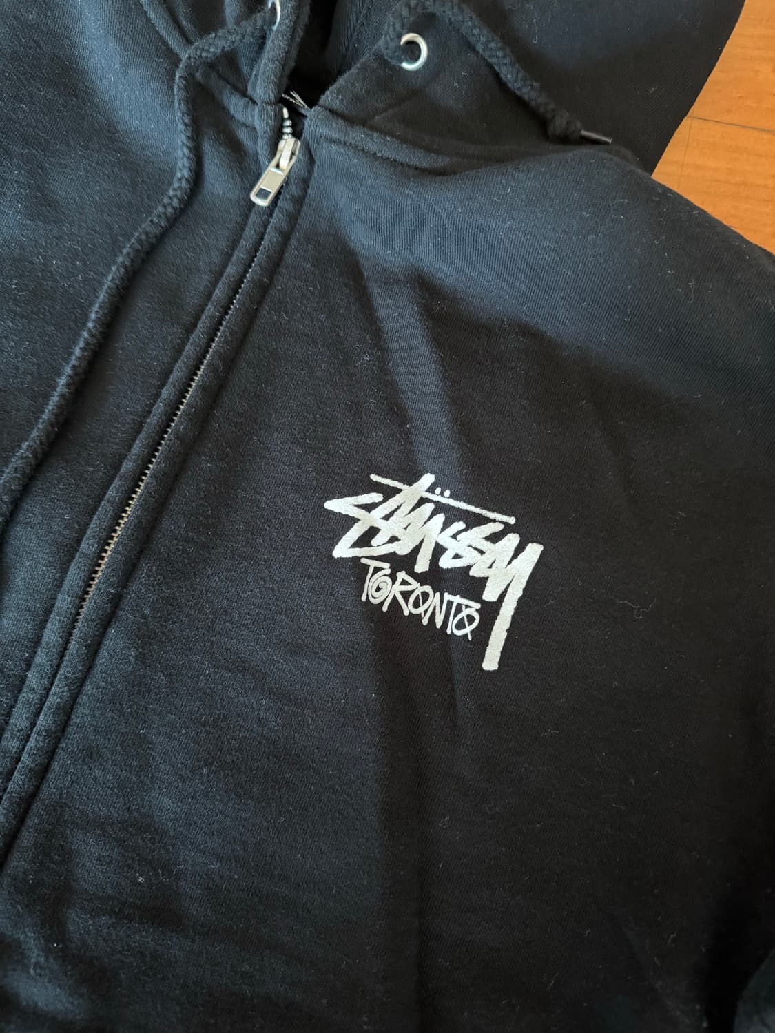 스투시 토론토 후드 집업 블랙 상품이미지1