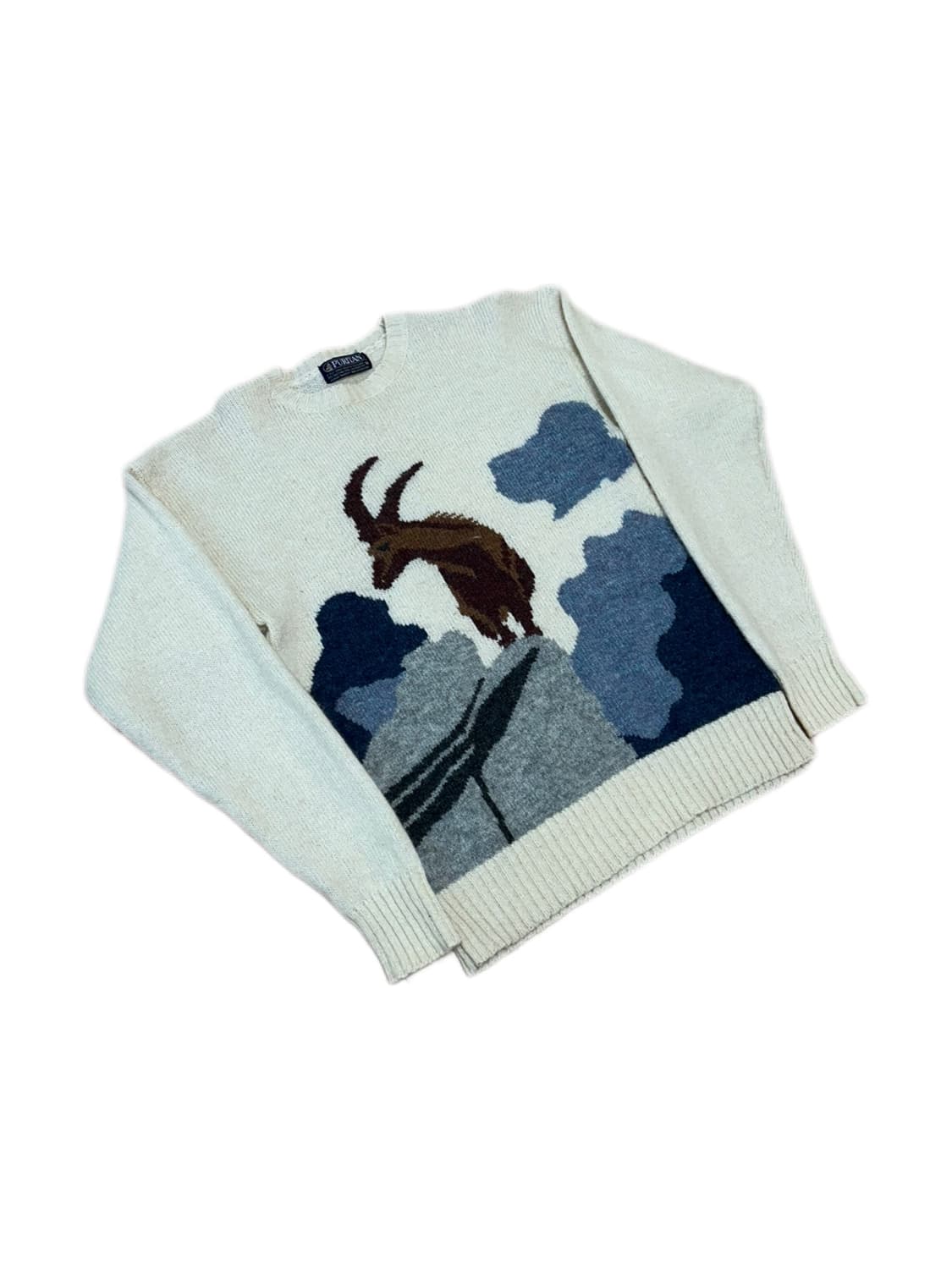 빈티지 퓨리턴 셔틀랜드 울 산양 니트 상품이미지1