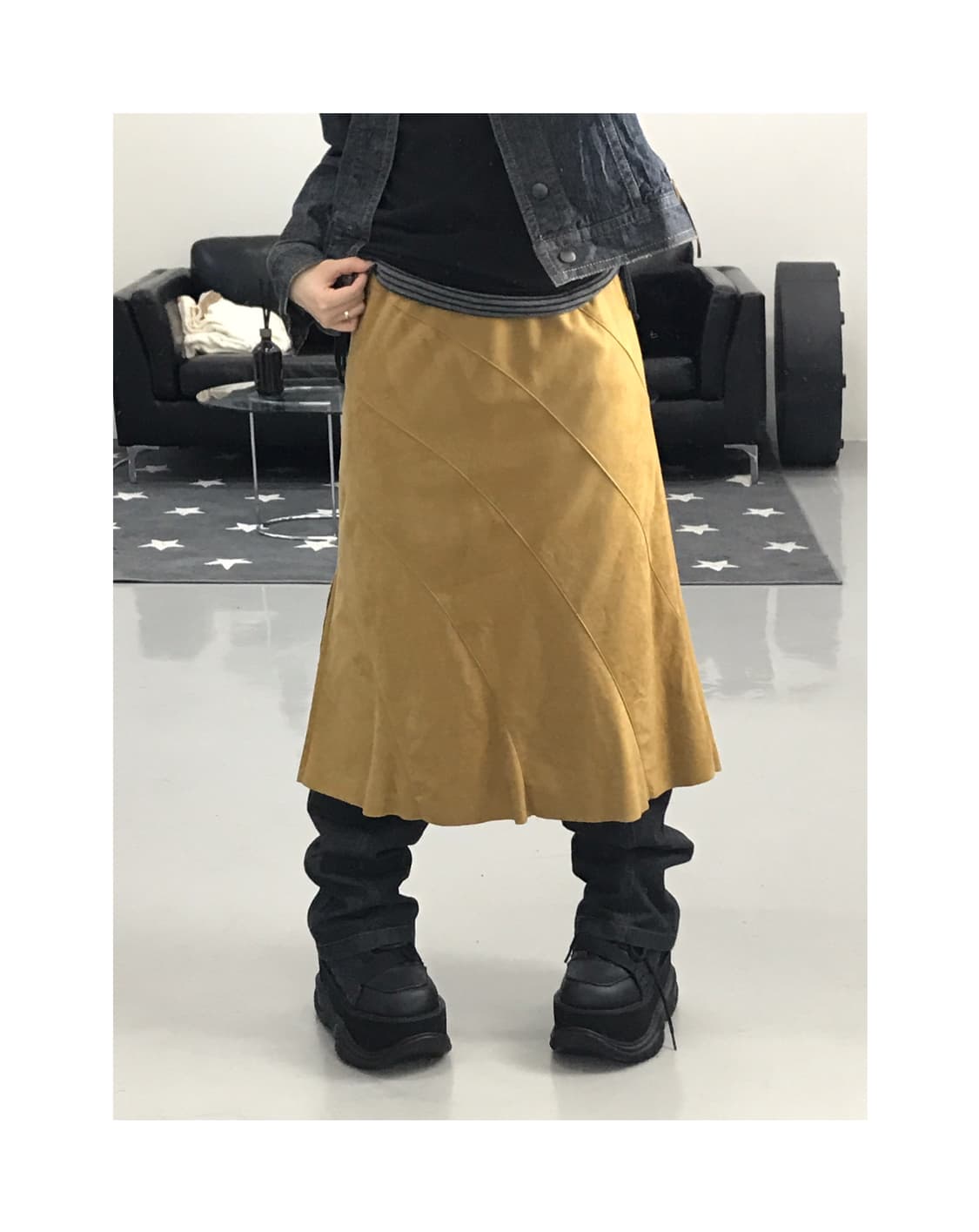 Ballsey Brown suede Long Skirts 상품이미지1