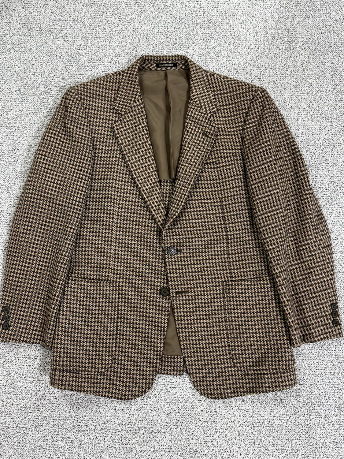 Vintage Brown Houndstooth Blazer 상품이미지1