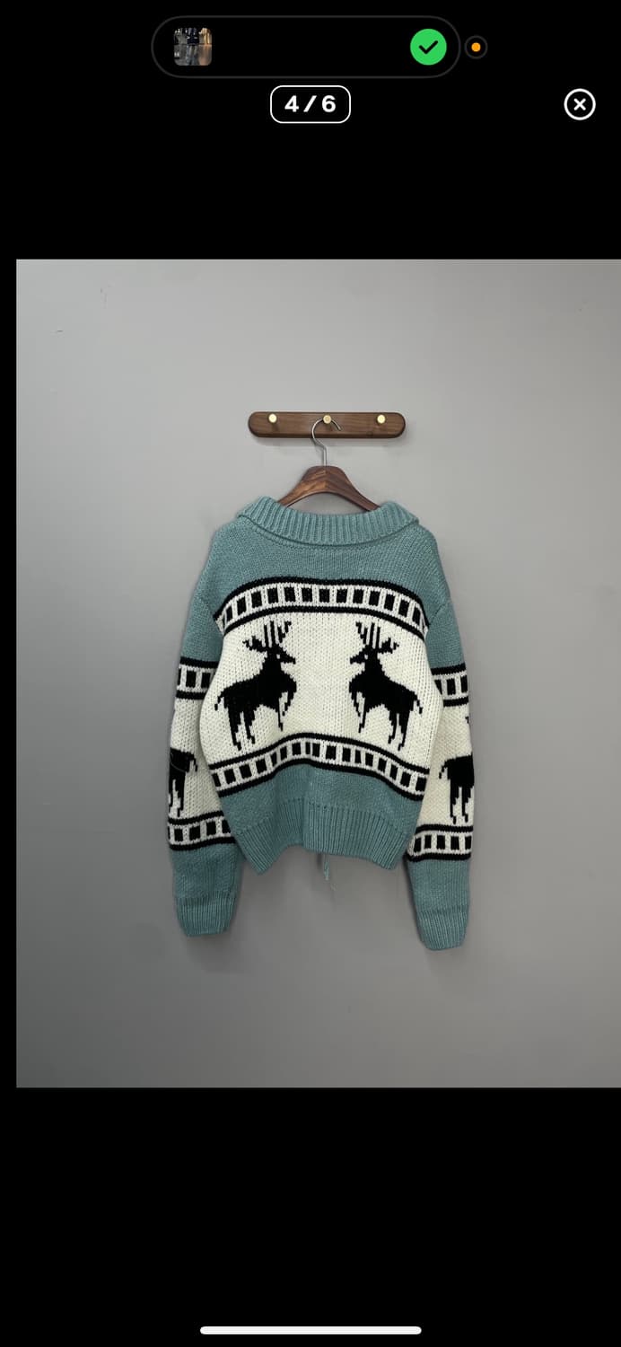 파르티멘토 스카이블루 코위찬 니트집업 A2769 상품이미지4