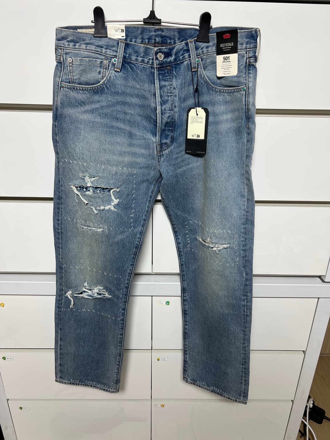 리바이스 501 터키석 워싱 셀비지  상품이미지1