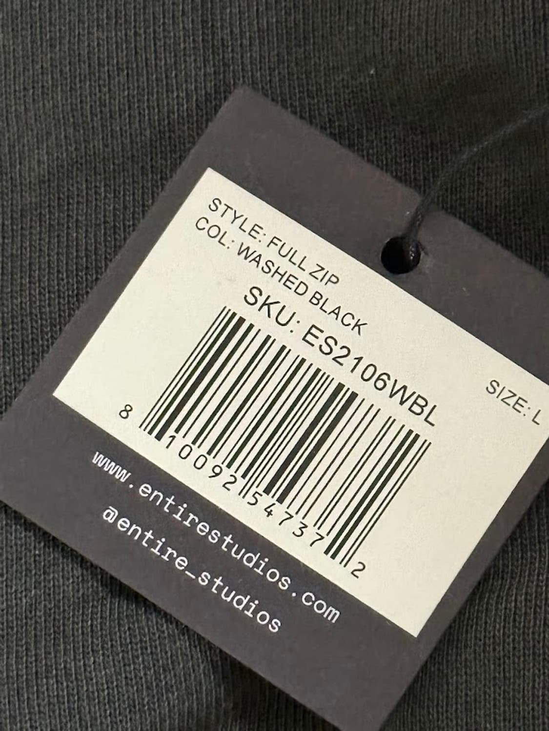 엔타이어스튜디오 후드 풀 집업 워시드 블랙 상품이미지3