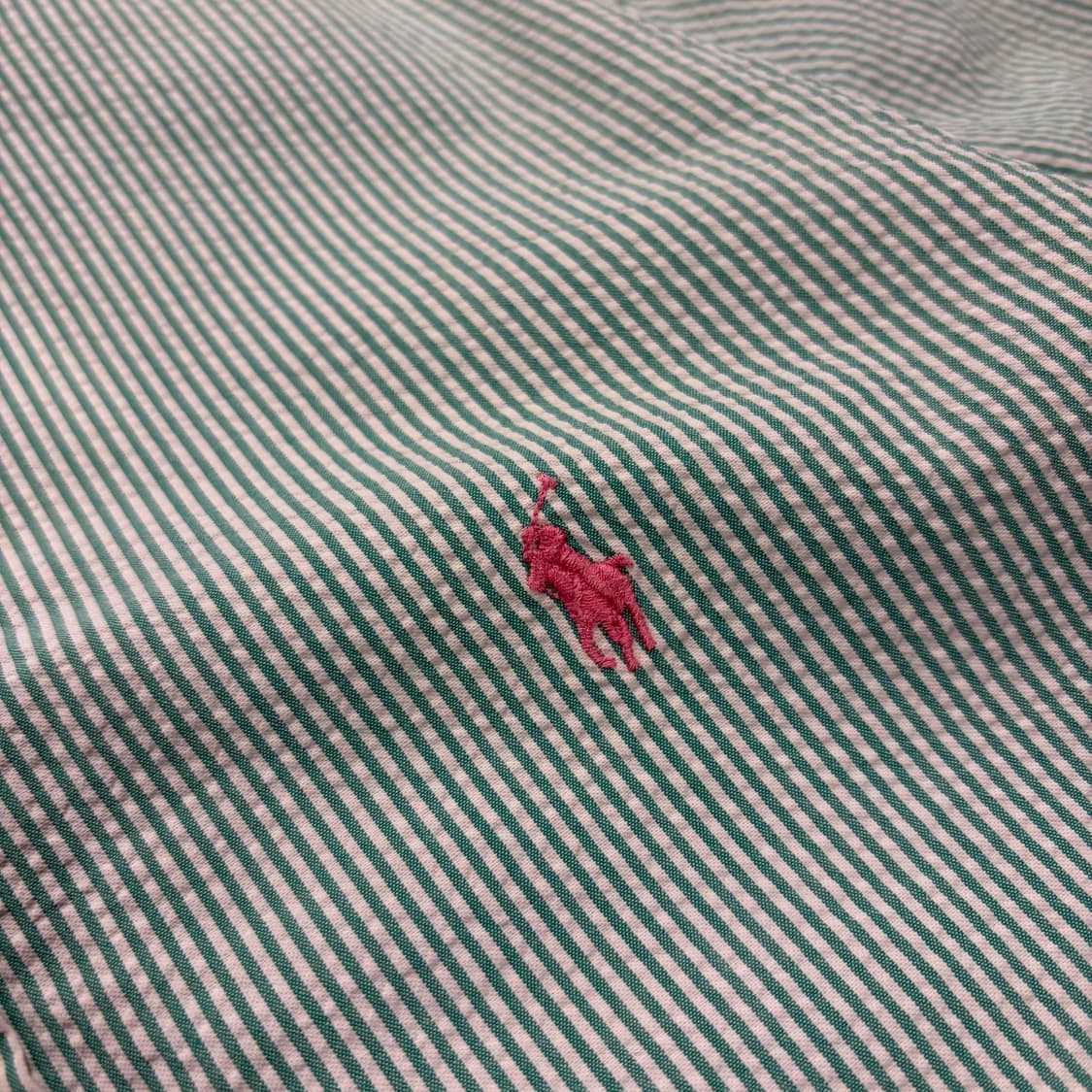 [S] 폴로 랄프로렌 시어서커 스트라이프 반팔 셔츠 C371 상품이미지4