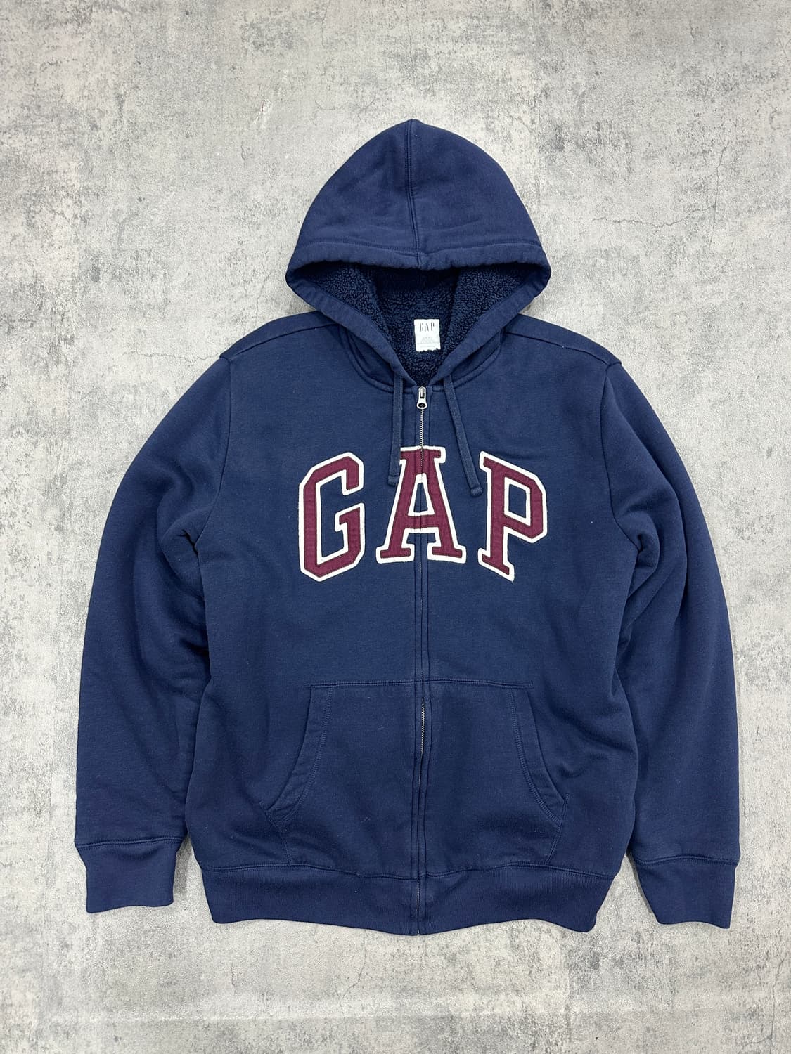 갭 보아털 네이비 후드집업L 상품이미지1