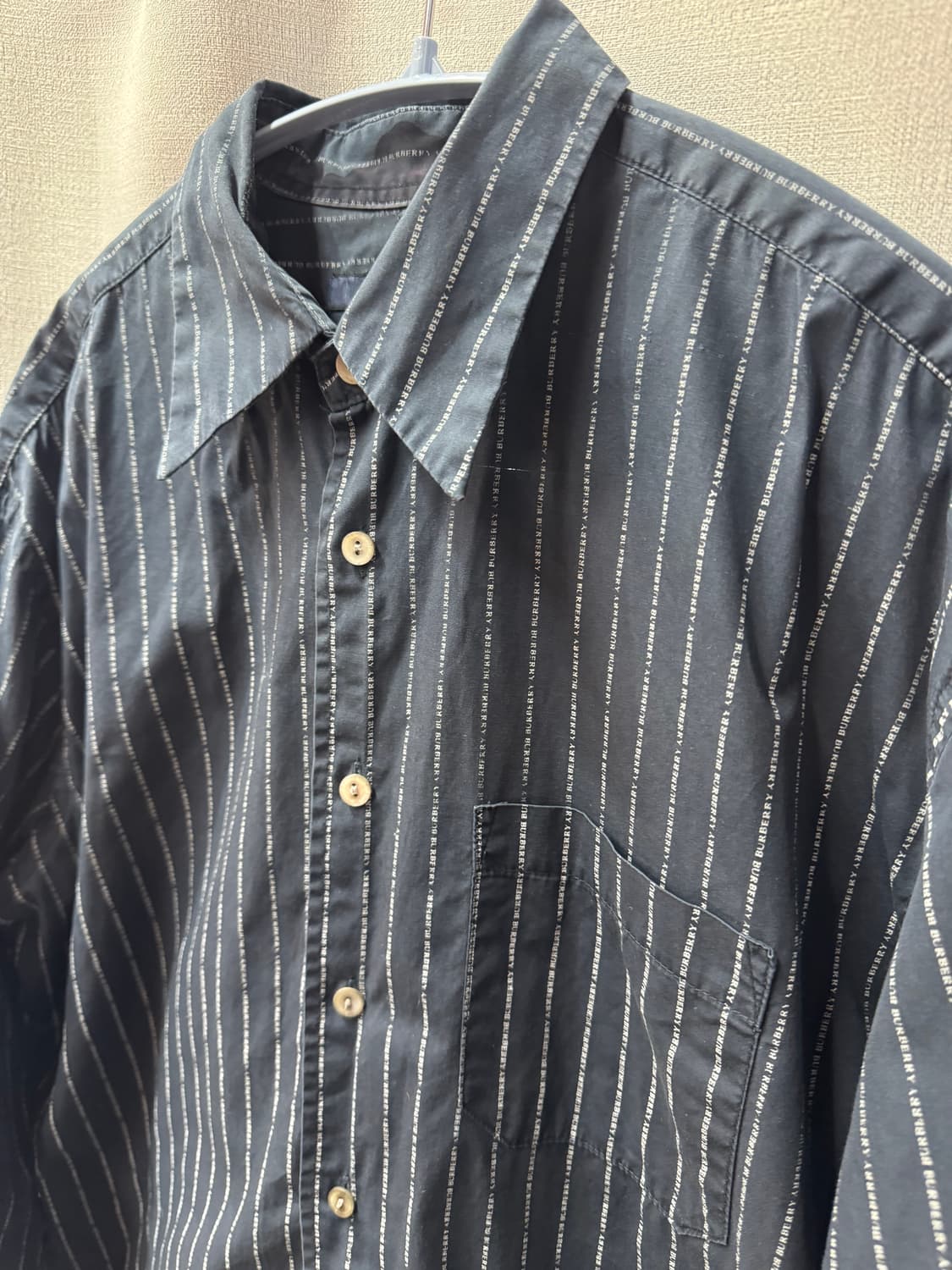 버버리 스트라이프 로고패턴 셔츠 L(L~XL) 상품이미지2