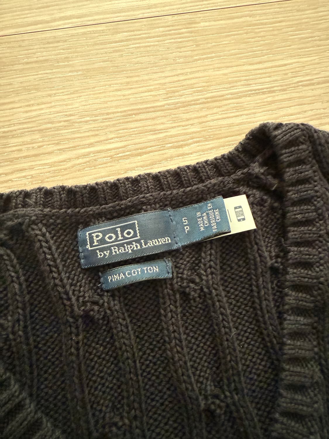 폴로 랄프로렌 케이블 니트 코튼 V넥 판매 상품이미지2