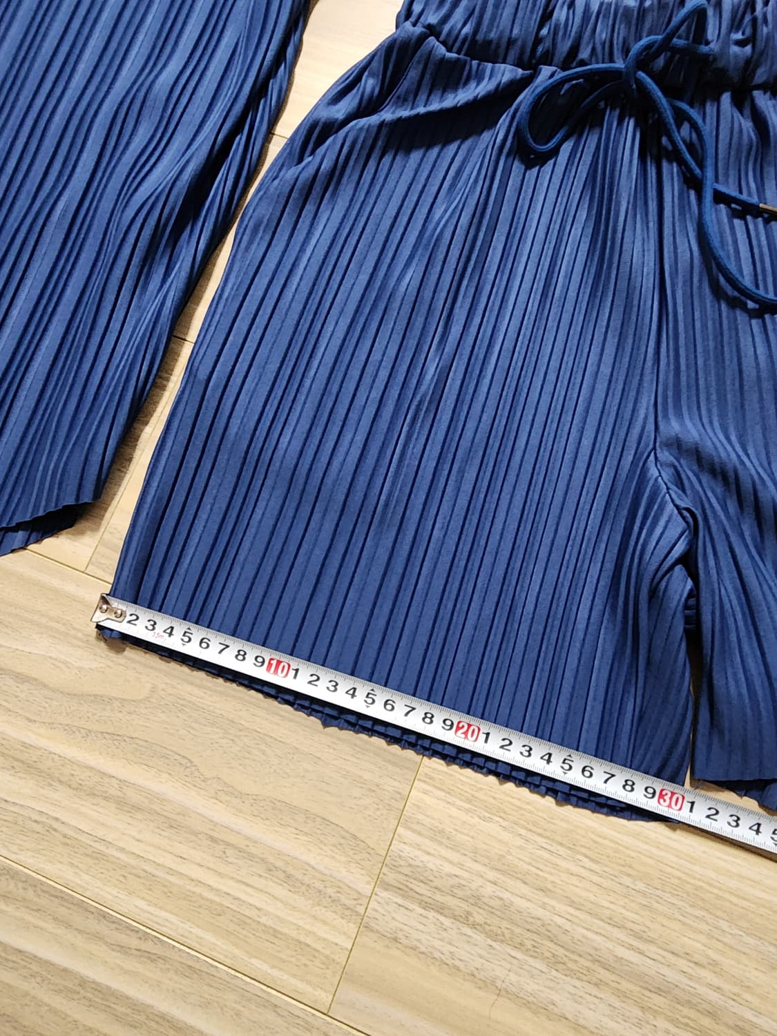 남성플리츠셔츠반바지세트셋업블루 상품이미지6