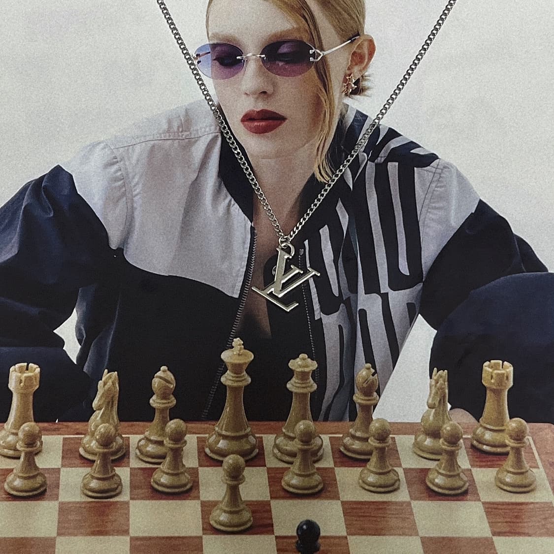 루이비통 LV 앵글 실버 목걸이 상품이미지1