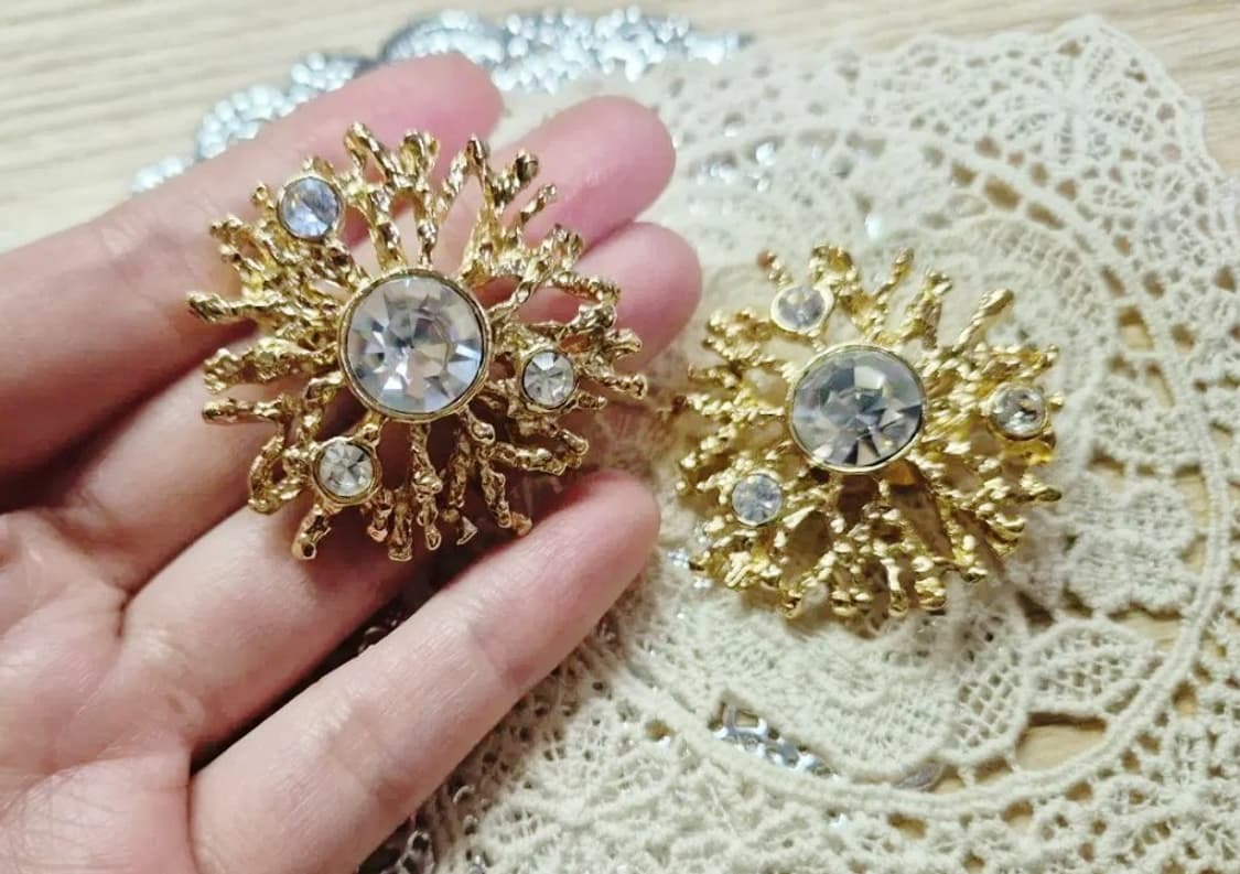 할인.vintage)빈티지 KJL 클립온 귀걸이 상품이미지6