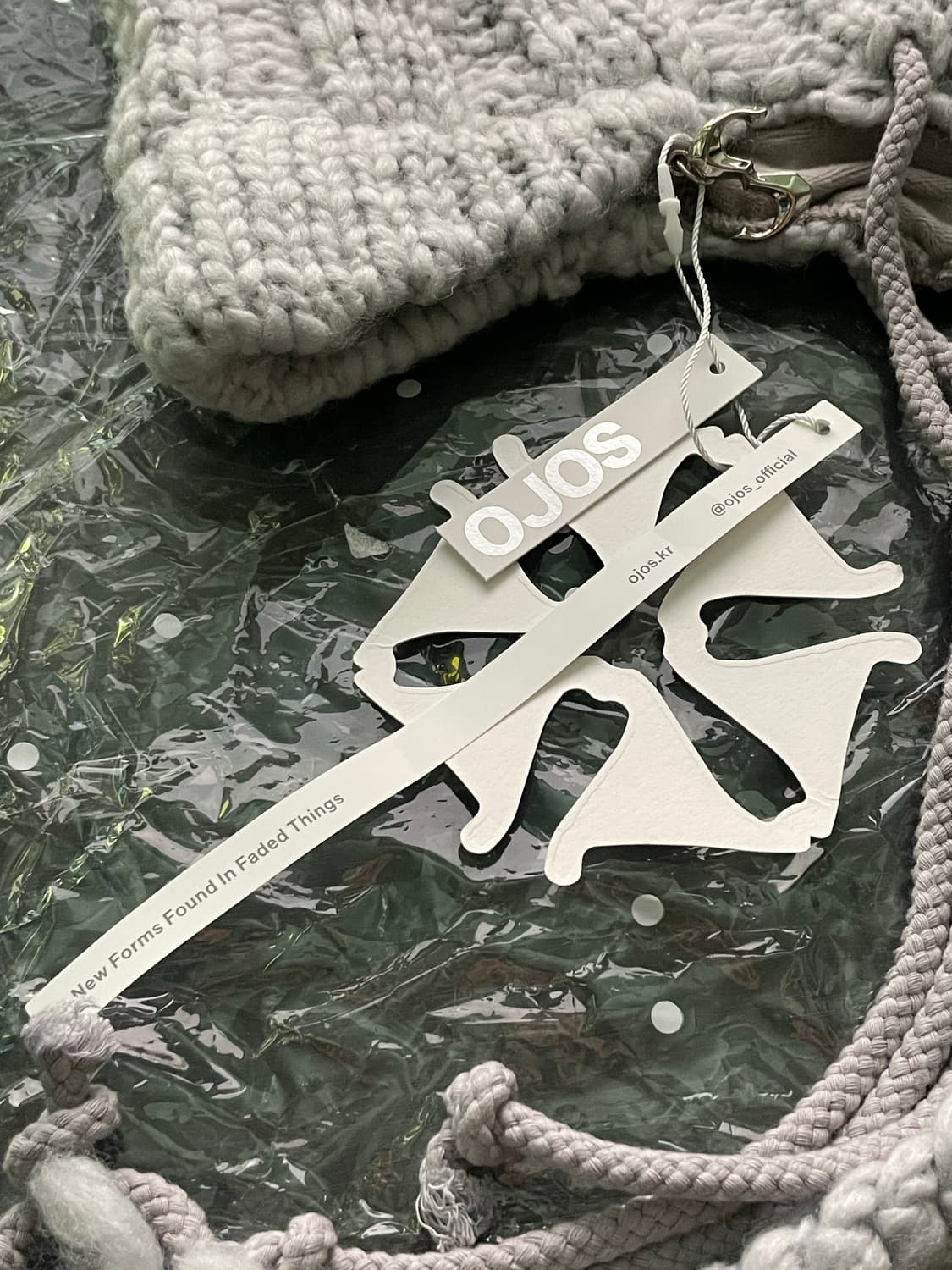 [새상품] 오호스 브레이디드 이어플랩 비니 그레이 상품이미지3