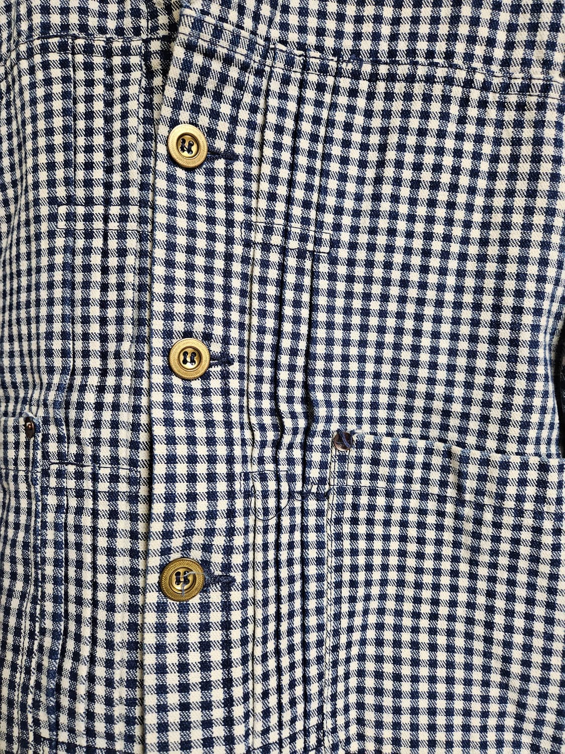 아메카지 웰코 WELL-COSTUME 체크 데님 자켓 38 상품이미지3