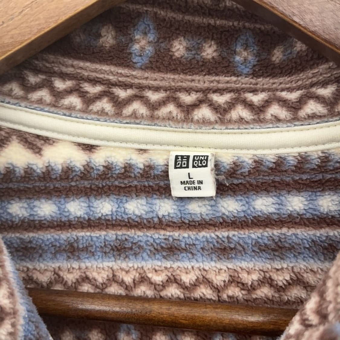 유니클로 빈티지 코지 모리걸 에스닉 후리스 집업 L C09089 상품이미지5