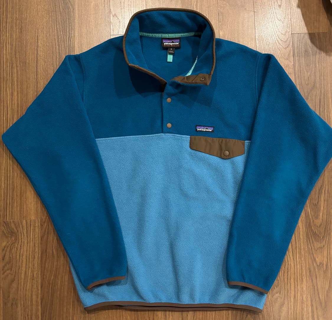 파타고니아 신칠라 언더워터블루 M사이즈 (트래비스 스캇 착용모델) 상품이미지2
