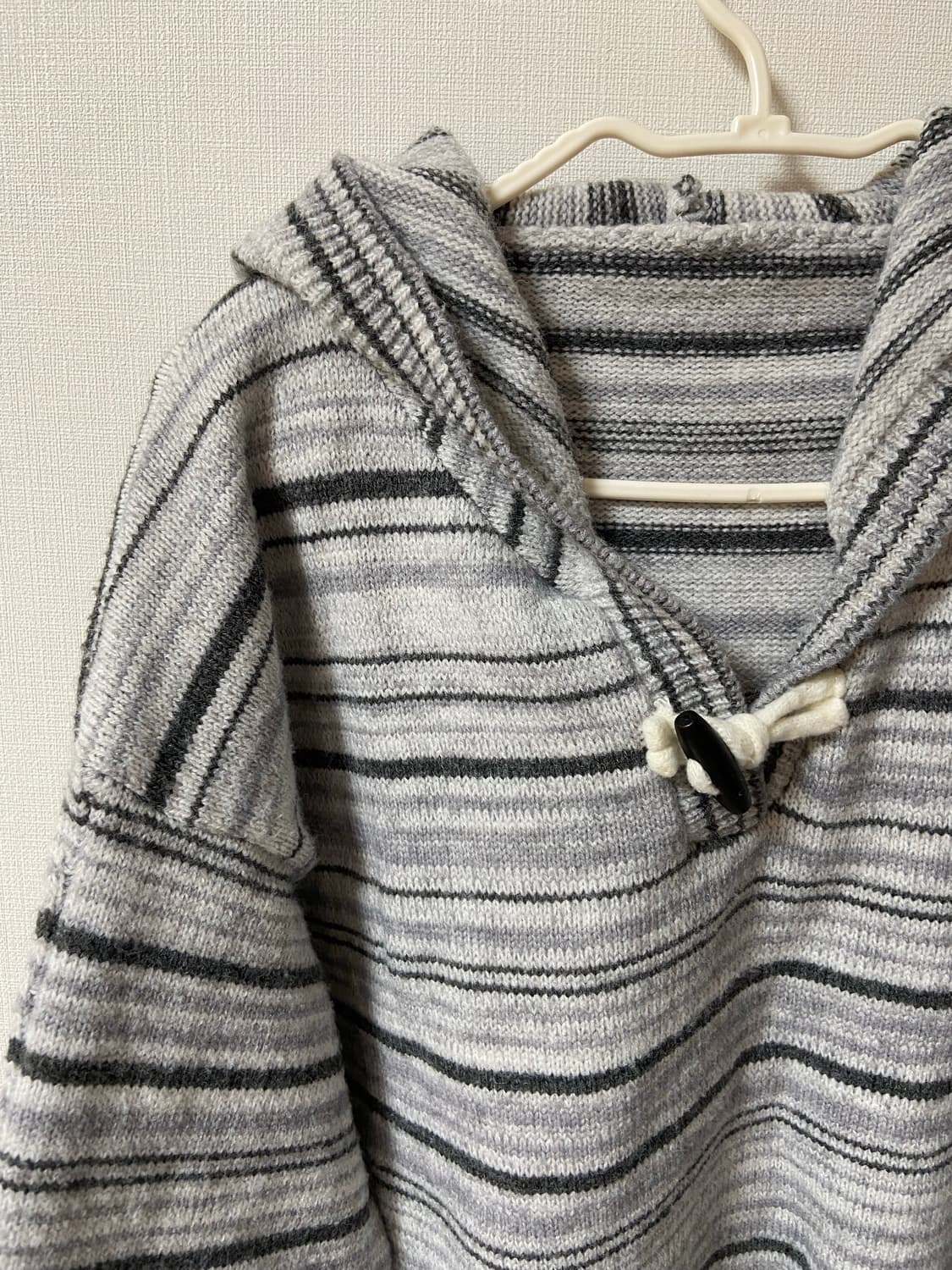 빈티지 사와코 모리걸 떡볶이후드 니트 스트라이프 상품이미지3