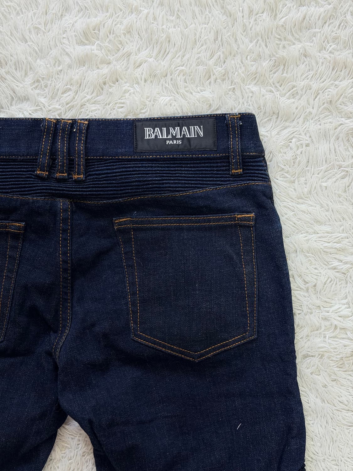 [정품] 발망(BALMAIN) 프리미엄 인디고 데님 바이커 진 상품이미지10