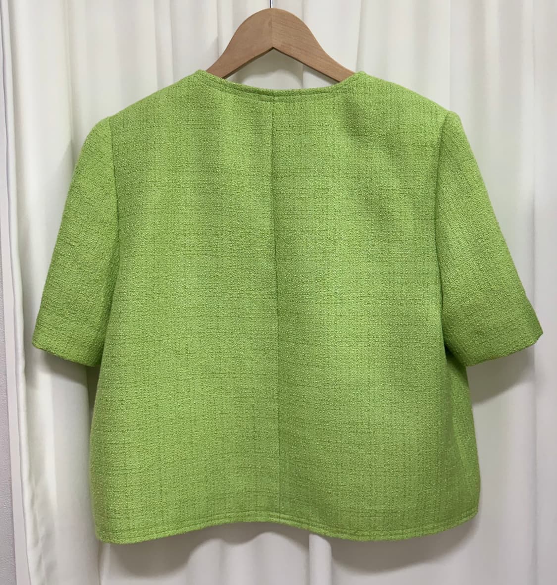 LIST 리스트 트위드 반팔 자켓 그린 상품이미지3