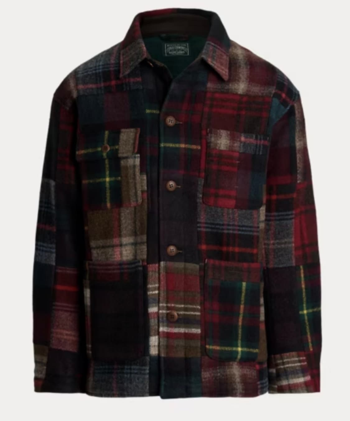 폴로 랄프로렌 플래드 패치워크 울 자켓 xl 상품이미지2