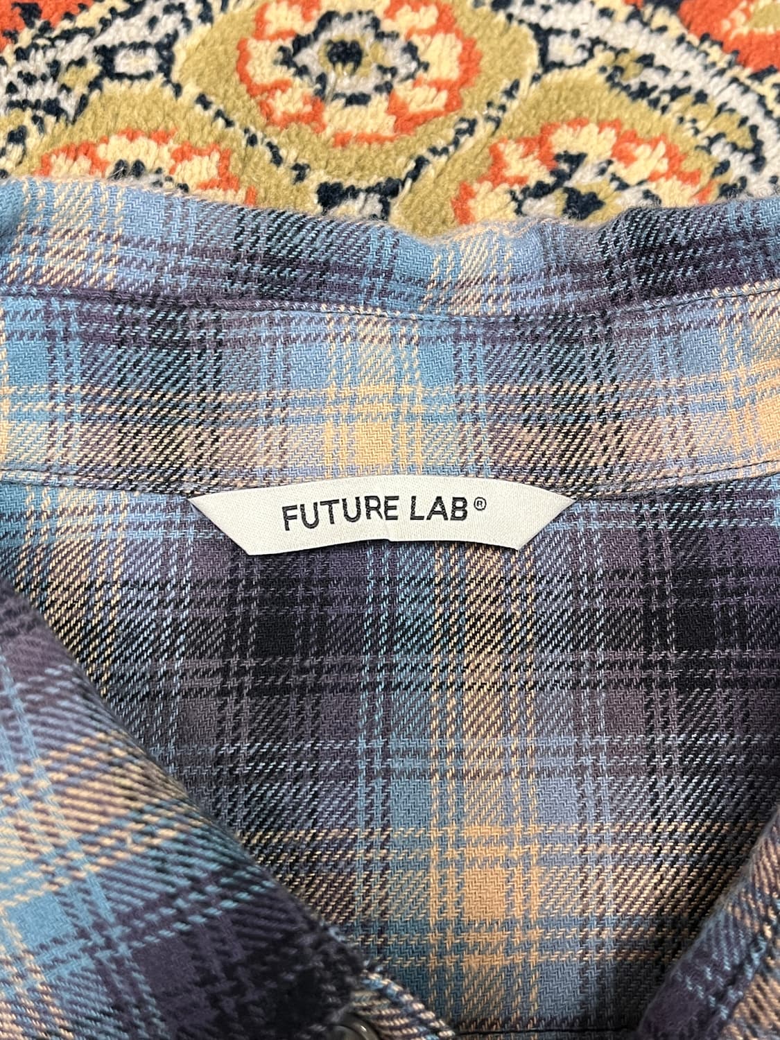 [FREE] 퓨처랩 체크 패턴 블루 셔츠 상품이미지3