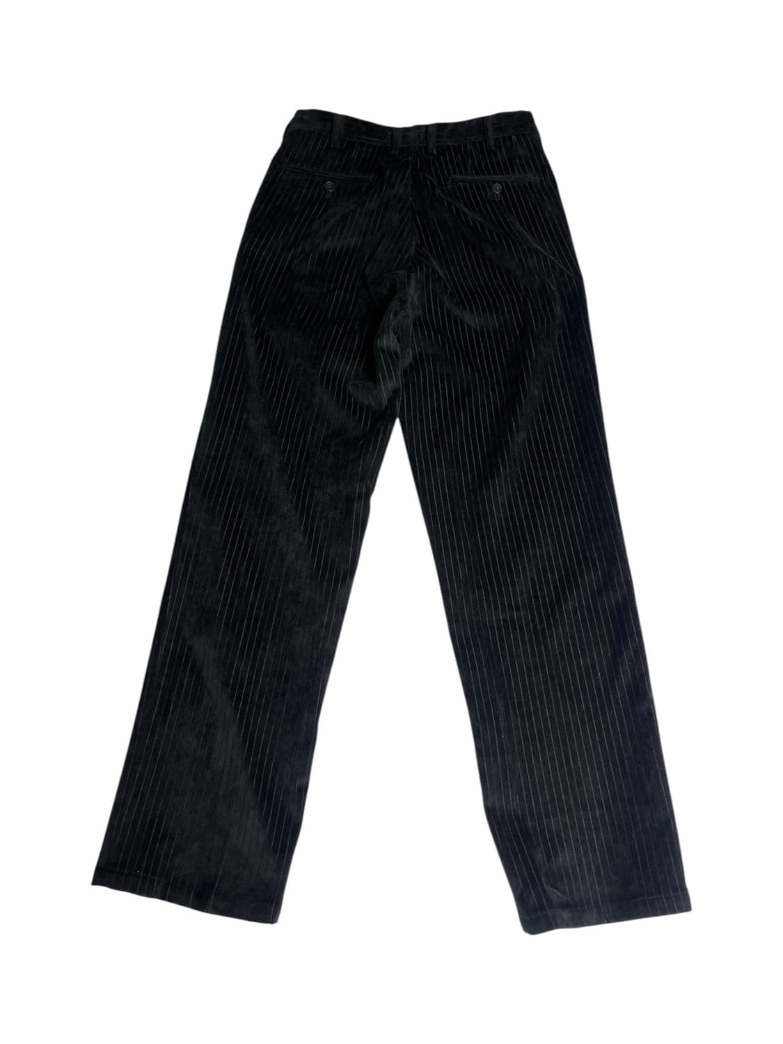 블랙 핀스트라이프 코듀로이 와이드 팬츠 32 상품이미지2