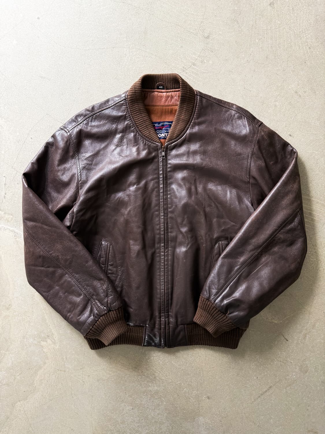 Rponty sheepskin leather Bomber jacket 상품이미지3