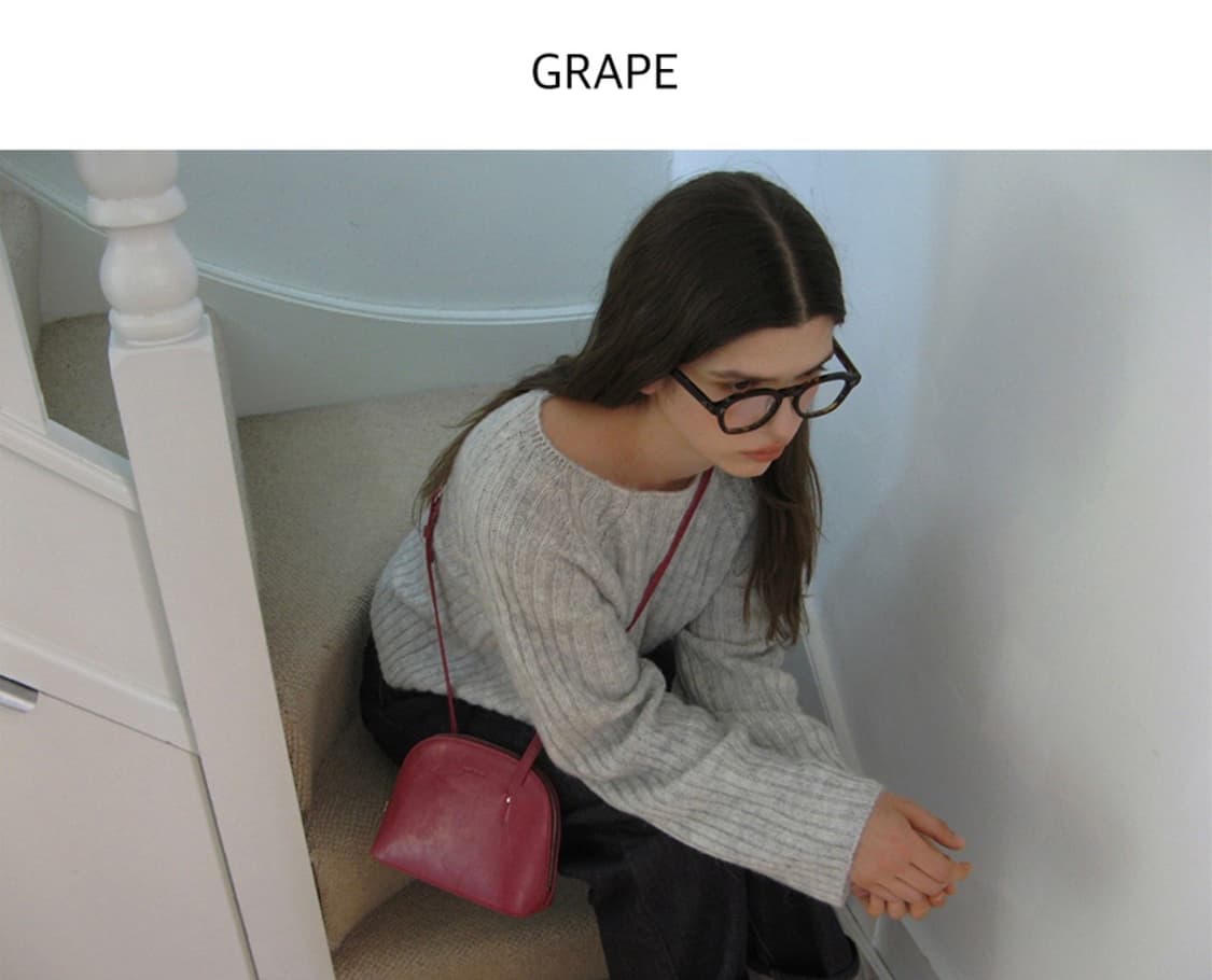 썸웨어버터 페블 pebble cross bag - grape 상품이미지1