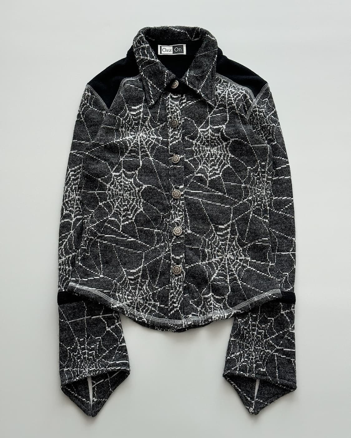 2000s Ozz On Spider Web Knit Shirt 상품이미지1