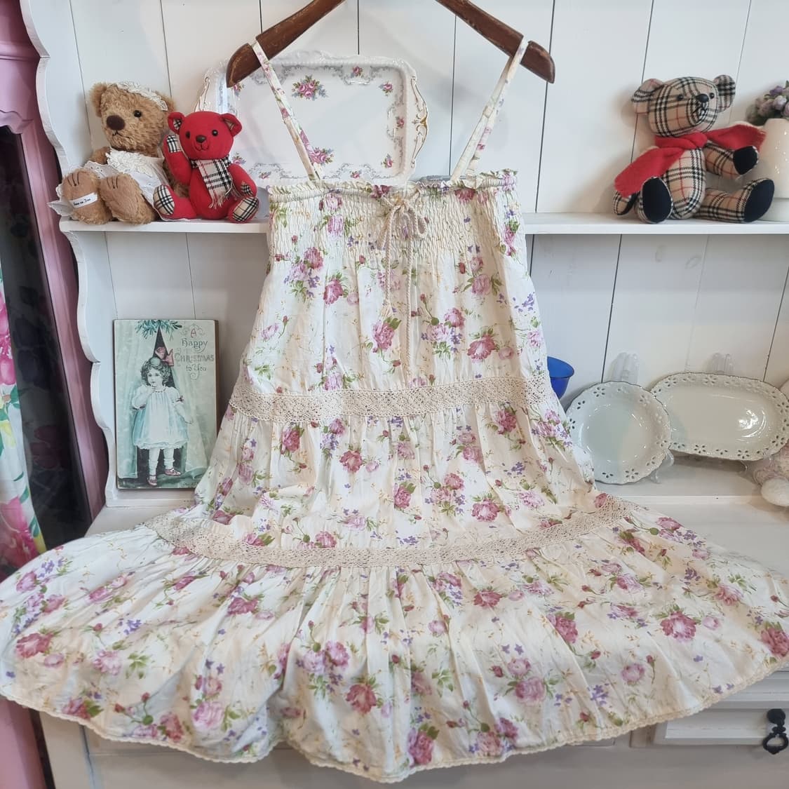 로맨틱 플라워 레이스 캉캉 맥시 원피스 상품이미지5