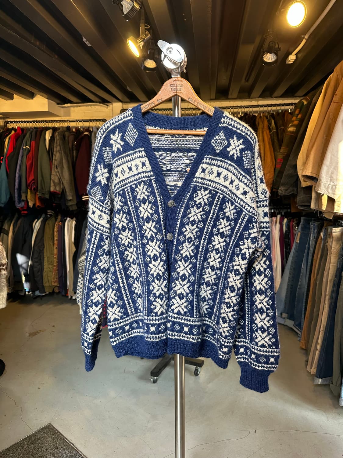 Unknown 헤비 울 노르웨이 노르딕 스웨터 가디건 상품이미지1