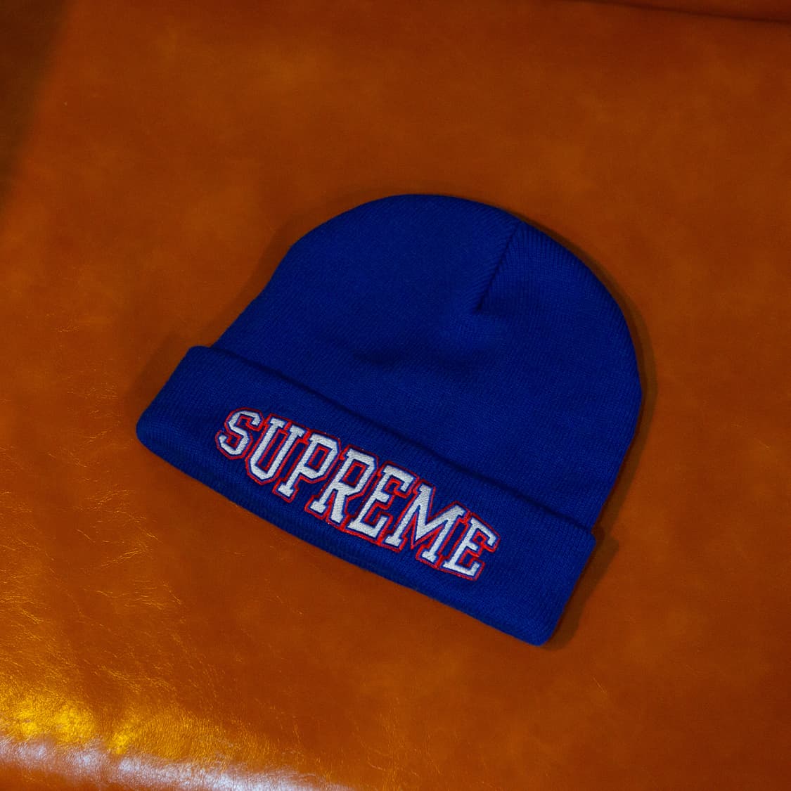 슈프림 Warp 로고 비니 블루 상품이미지1