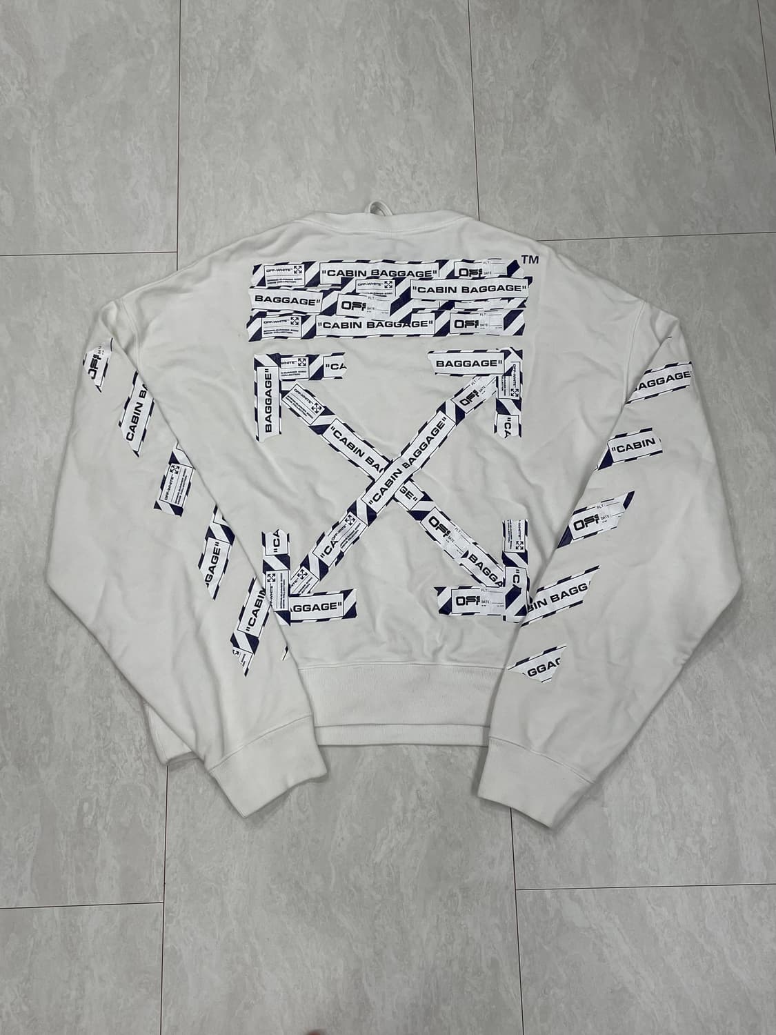 Off-White 오프화이트 테이프 애로우 에어포트 맨투맨 상품이미지1