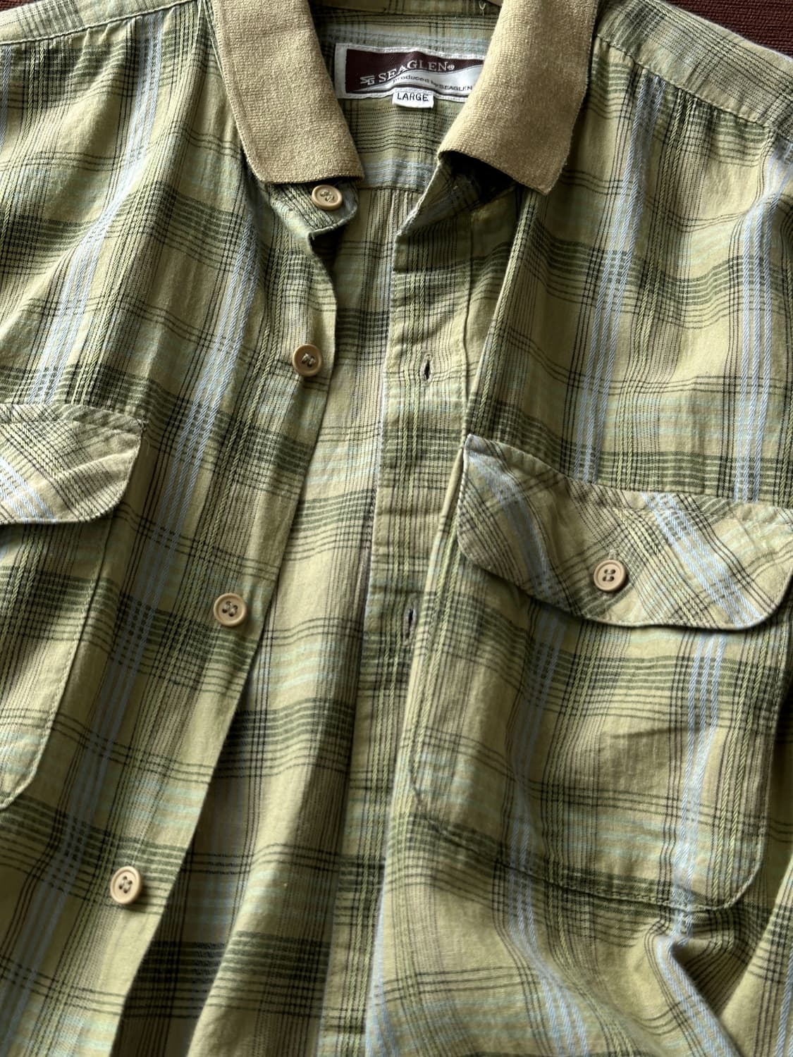 Light cotton wide silhouette check shirt 상품이미지2