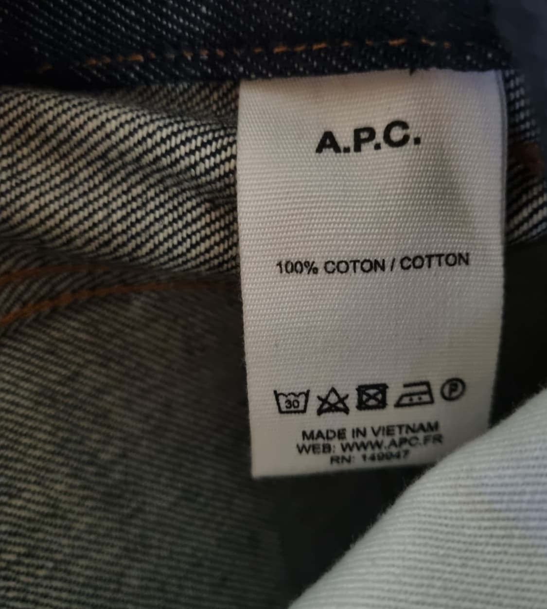 A.P.C. 아페쎄 쁘띠 스탠다드 인디고 셀비지 데님 상품이미지10