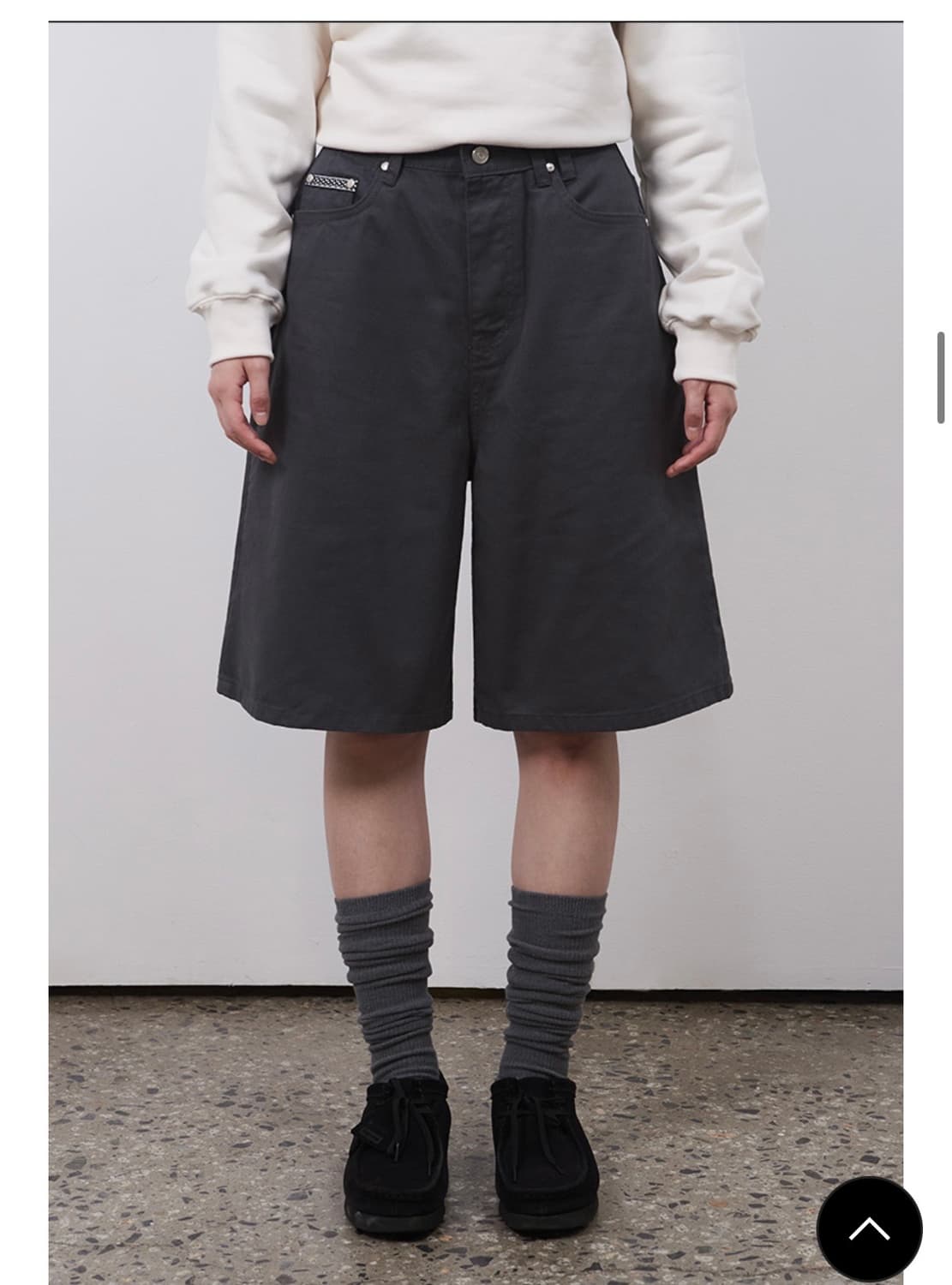 오헤시오 BERMUDA COTTON PANTS, CHARCOAL 버뮤다 상품이미지3