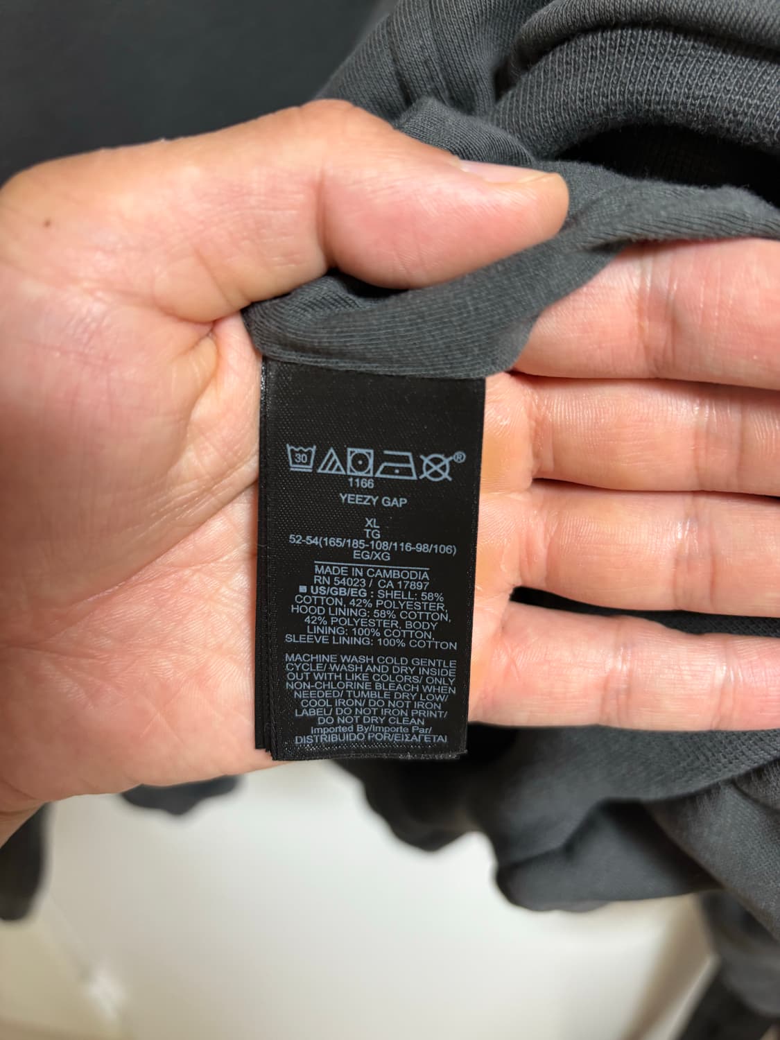 [XL] 이지 갭 발렌시아가 도브 후드 블랙 상품이미지4