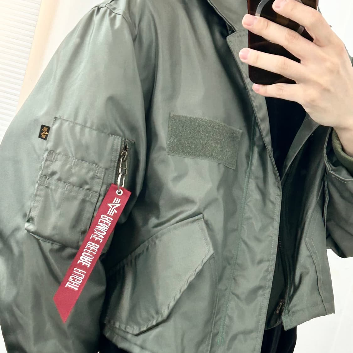 알파인더스트리 X LANDLORD 크롭 플라이트 자켓 상품이미지4