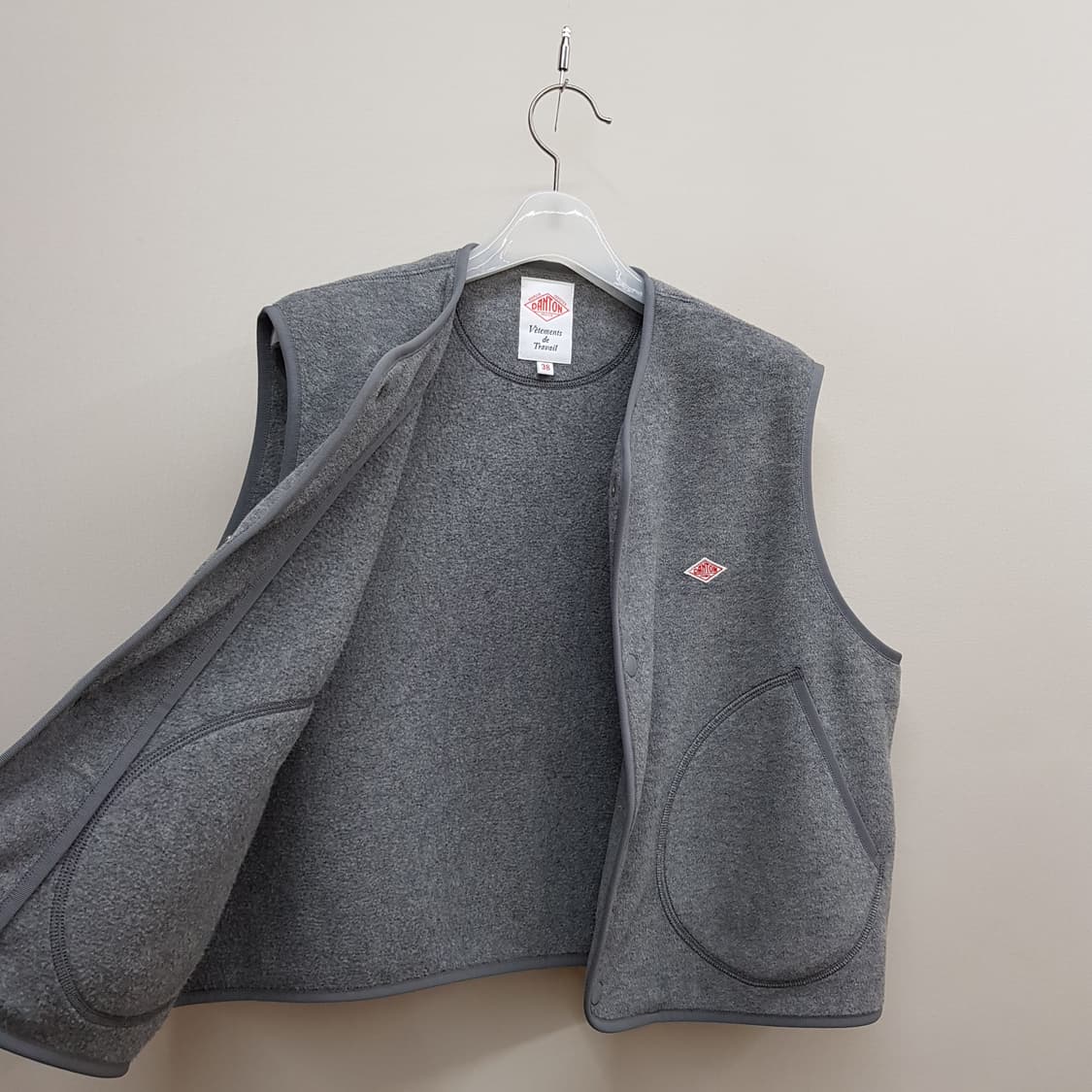 단톤 Danton 2024 플리스 스냅 버튼 베스트 38사이즈 상품이미지5